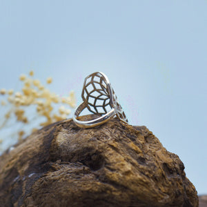 Filigraner Ring mit "Samen des Lebens" Symbol