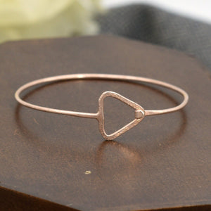 Eleganter roséfarbener Armreif &quot;Triangle&quot;, Silber, Minimalistisches Design