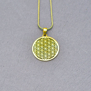 Kette mit Anhänger Blume des Lebens, Flower of Life, verschiedene Größen