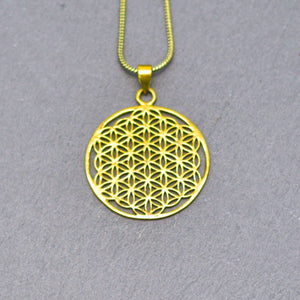 Kette mit Anhänger Blume des Lebens, Flower of Life, verschiedene Größen