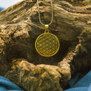 Kette mit Anhänger Blume des Lebens, Flower of Life, verschiedene Größen