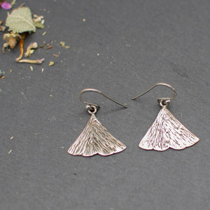 Gingko Hängeohrringe, Blatt Ohrringe, 925 Sterlingsilber