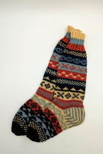 Handgestrickte Socken, Kuschelige Haussocken aus 100% Wolle