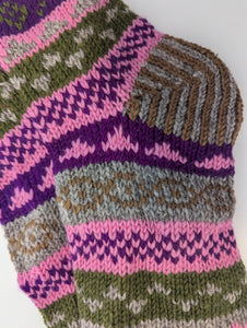 Handgestrickte Haussocken, Warme Wintersocken aus Wolle