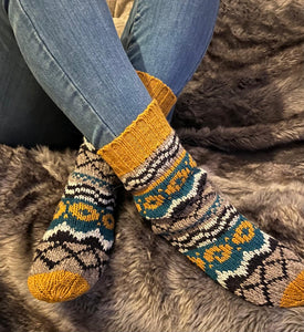 Handgestrickte Haussocken, Warme Wintersocken aus Wolle