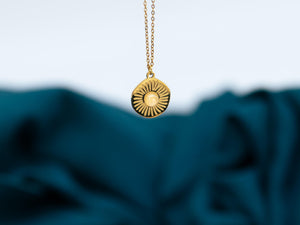 Goldene Aventurin Halskette SOLEY, helles gelb