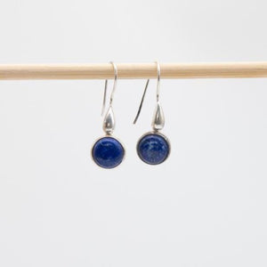 Eleganter Hängeohrring mit Lapislazuli, 925 Sterlingsilber