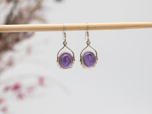 Amethyst Ohrringe, 925 Sterlingsilber