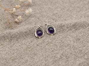 Amethyst Ohrringe, 925 Sterlingsilber