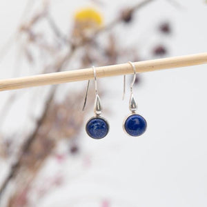 Eleganter Hängeohrring mit Lapislazuli, 925 Sterlingsilber