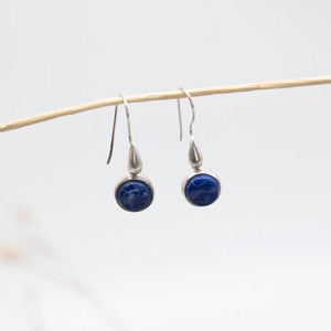 Eleganter Hängeohrring mit Lapislazuli, 925 Sterlingsilber