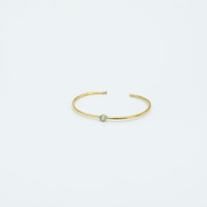 Arrmreif gold mit Edelstein, Stapelarmreif