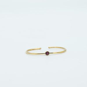 Arrmreif gold mit Edelstein, Stapelarmreif