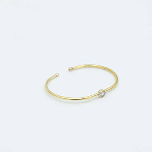 Arrmreif gold mit Edelstein, Stapelarmreif