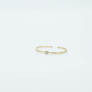Arrmreif gold mit Edelstein, Stapelarmreif