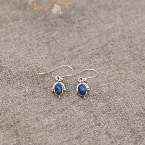 Hängeohrringe mit Lapislazuli, Silber Ohrringe