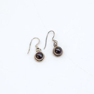 Ohrringe mit Granat, 925 Sterlingsilber
