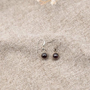 Ohrringe mit Granat, 925 Sterlingsilber