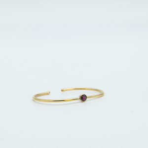 Arrmreif gold mit Edelstein, Stapelarmreif