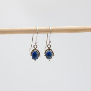 Hängeohrringe mit Lapislazuli, Silber Ohrringe
