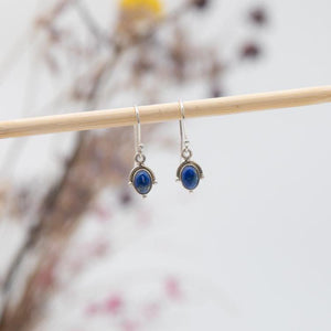 Hängeohrringe mit Lapislazuli, Silber Ohrringe
