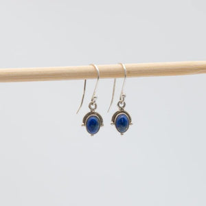 Hängeohrringe mit Lapislazuli, Silber Ohrringe