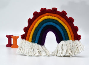 Bunter Regenbogen, 7 Stränge in regenbogenfarben, Wanddeko für dein Kinderzimmer