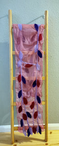 Seiden-Filzstola "Dekyi", handgefertigtes Tuch aus gefilzter Merinobaumwolle und Seide