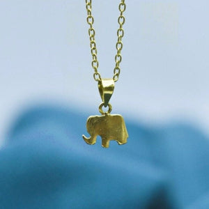 Halskette mit Elefant Anhänger , Messing