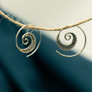 Kleiner Silber Spiralen Ohrring, 925 Sterlingsilber